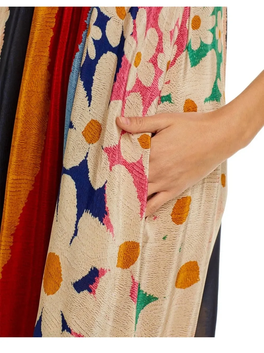 NWT Farm Rio Super Fun Daisy Maxi Dress in Viscose. Lined with pockets. Sz XL - Picture 8 of 15
